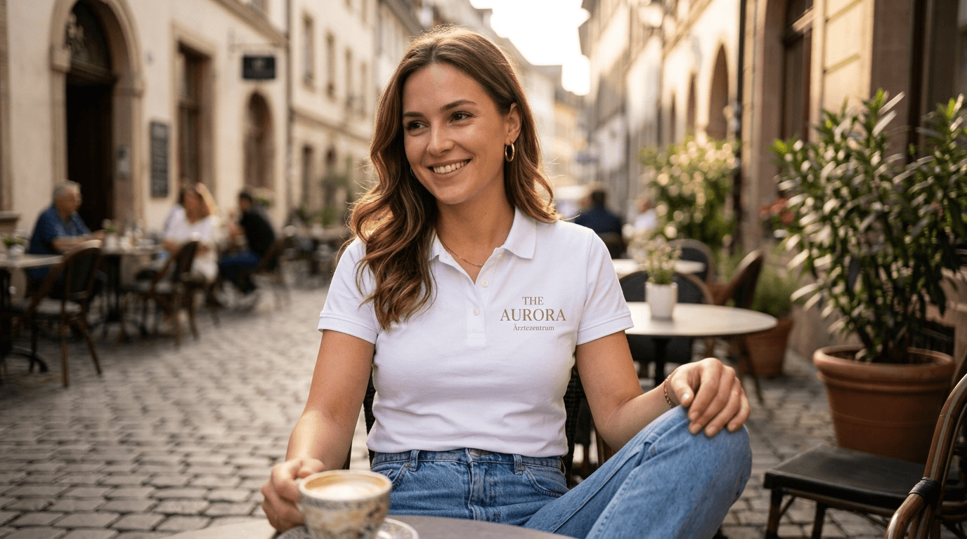 Frau im Wiener Cafe